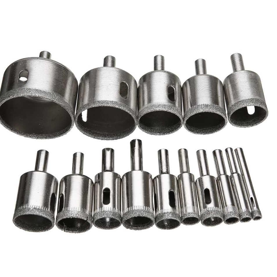 W-EDQ) ♥☞) Mata Bor Diamond Coated Hole Drill Bit 6mm-50mm 15PCS / Mata Bor Keramik Granit Kaca Marm