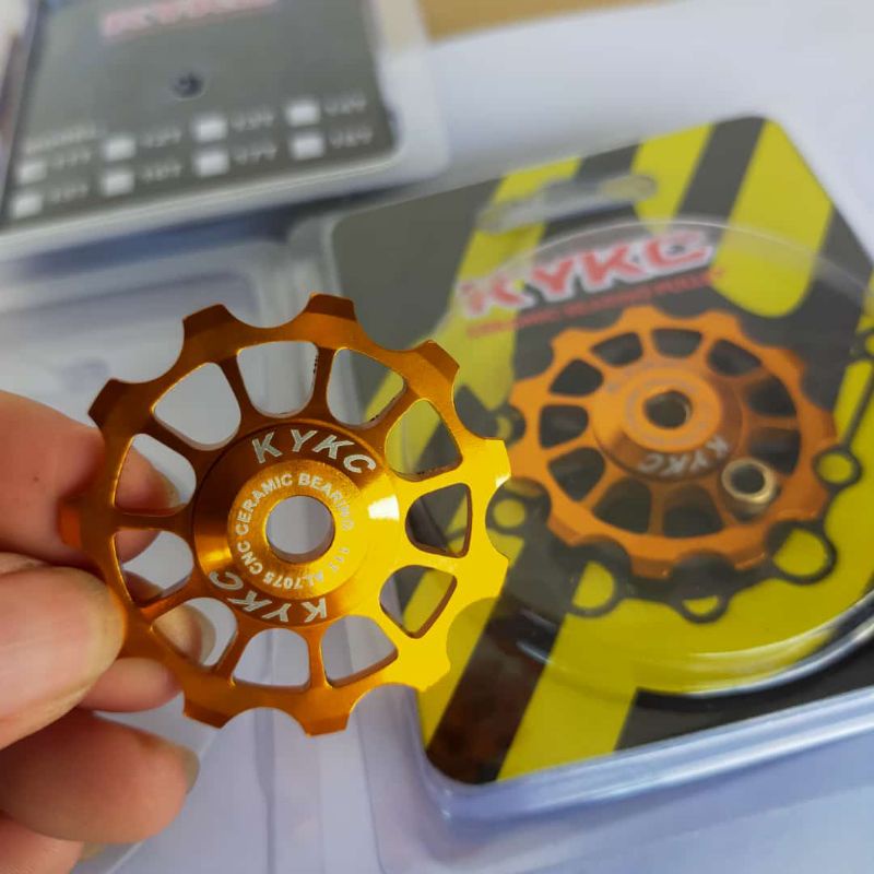 pulley rd ceramic 11t bearing alloy cnc buat mtb,roadbike,lipat dll