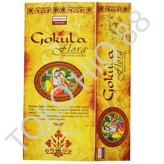 Hio / Dupa Wangi Aromaterapi Premium Darshan Gokula Flora Incense Stick India Aromateraphy