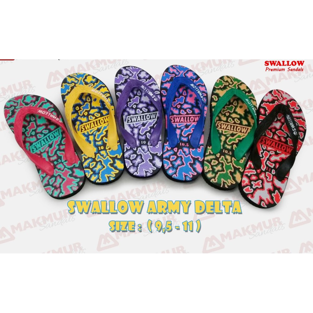 Sandal Swallow Army Delta Bahan Karet Terlaris Legend