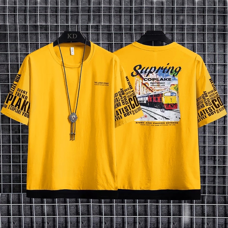 BAJU KAOS LENGAN PENDEK COWOK ATASAN PRIA TSHIRT PLAKE DISTRO PREMIUM