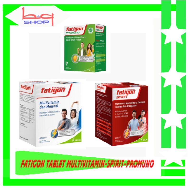 Fatigon tablet multivitamin (60) spirit (60) promuno (30)