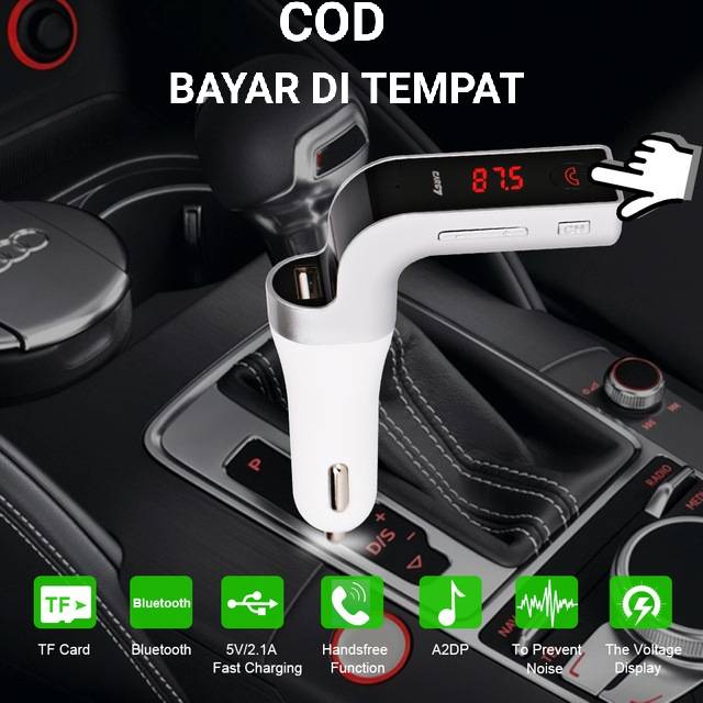 Charger Mobil & Motor Bluetooth, Radio FM Digital