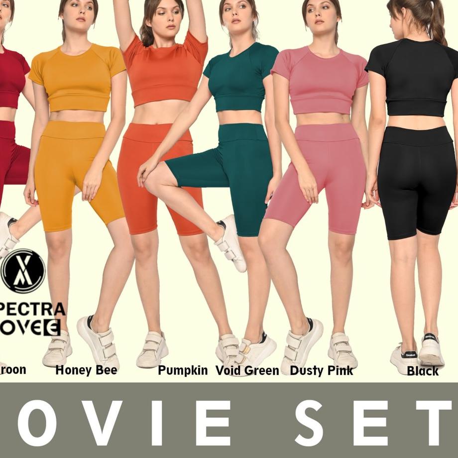 Keluaran Terbaru.. Setelan senam JOVIE SET size S-XXL baju senam wanita setelan olahraga legging zum