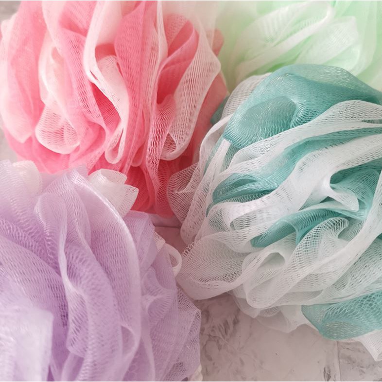 Shower Puff Beaute Premium Lembut Spons Mandi Bath Ball Flower Foam