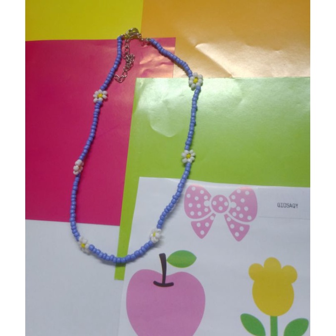 kalung manik daisy gaya korea