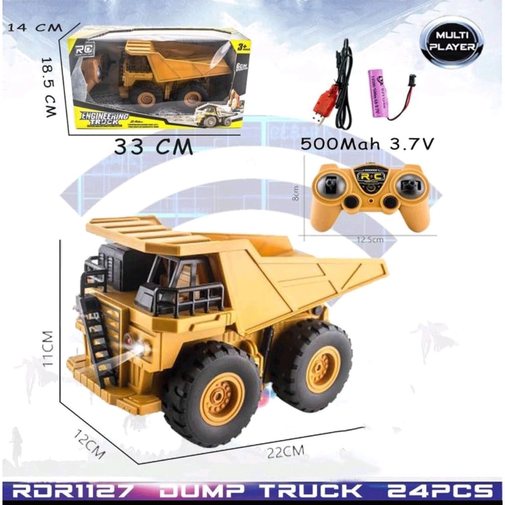 Mainan Anak Mobil Remote Control RC Dump Truk Molen Semen RDR1103