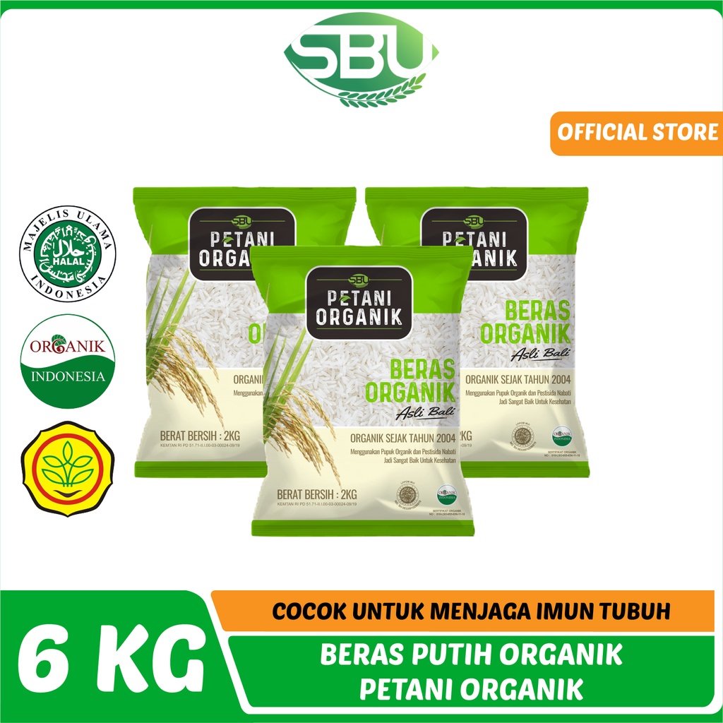 

Beras Putih Petani Organik Bundling 6kg - Cocok Untuk Menjaga Imun Tubuh
