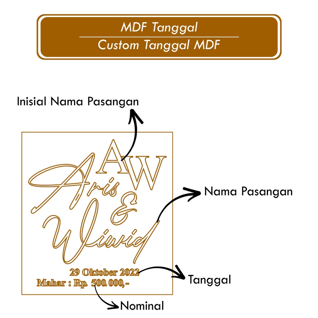 MDF Tanggal / Custom Tanggal MDF