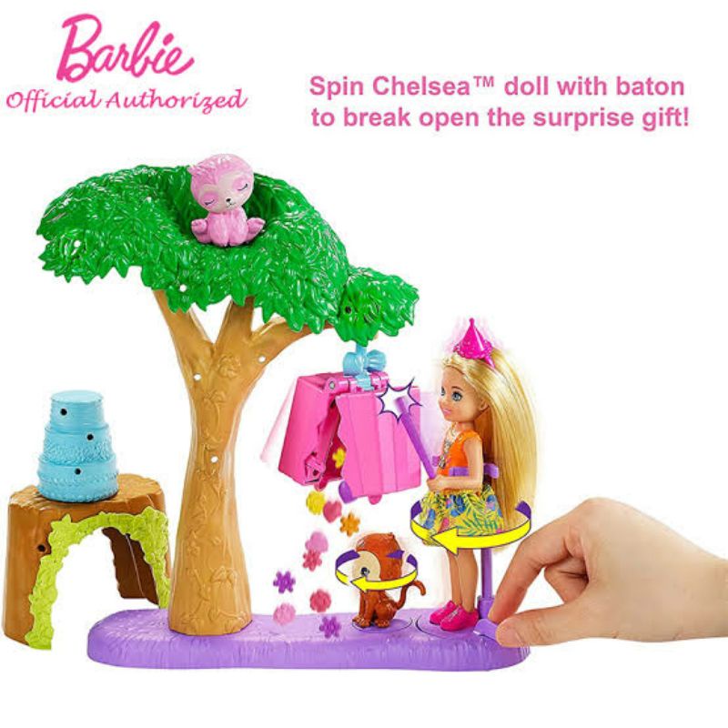 ori original mattel barbie and n &amp; chelsea the lost birthday party fun playset play set toy mainan toys boneka anak doll hadiiah kado ultah gift cewek perempuan jungle hutan