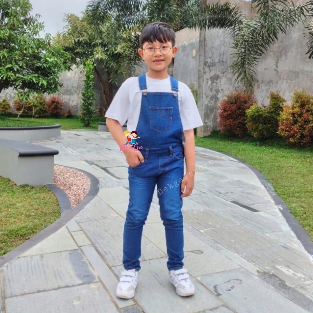 Overall jeans panjang anak unisex