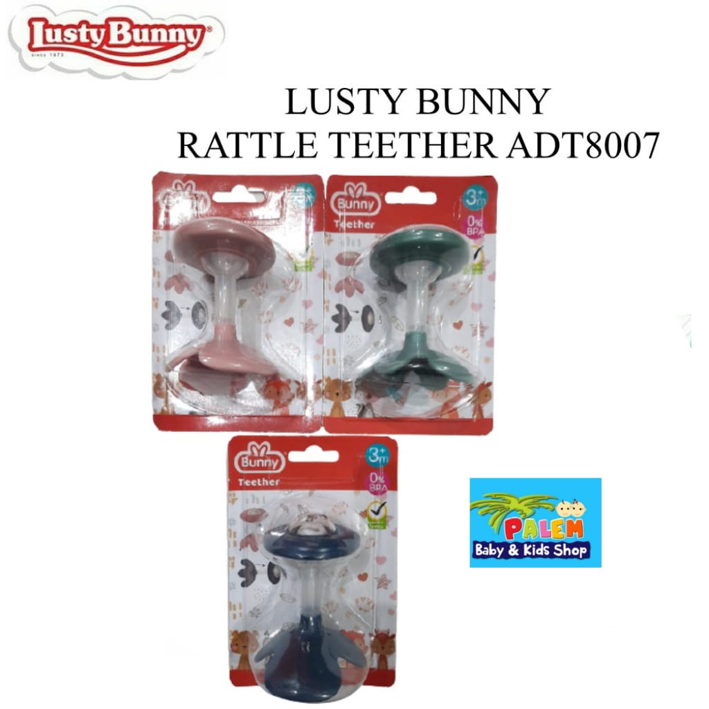 Lusty Bunny Rattle Teether/gigitan bayi ADT - 8007