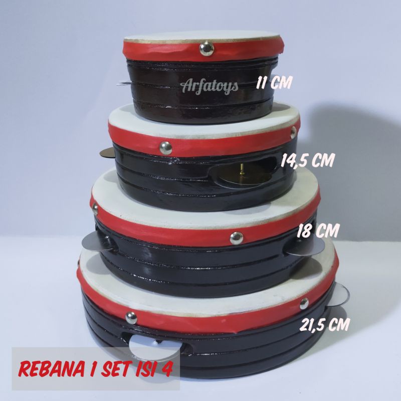 Jual MURAH Isi 4 Mainan Alat Musik Tradisional Rebana | Shopee Indonesia