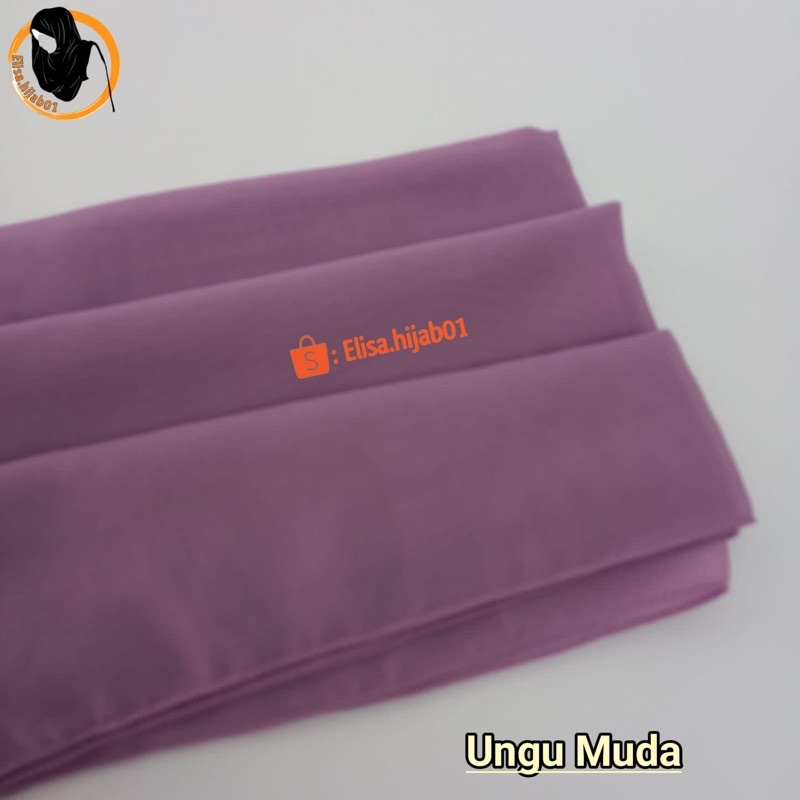 [ COD ] Hijab Bella Square Premium Hijab Segiempat-Ungu Muda