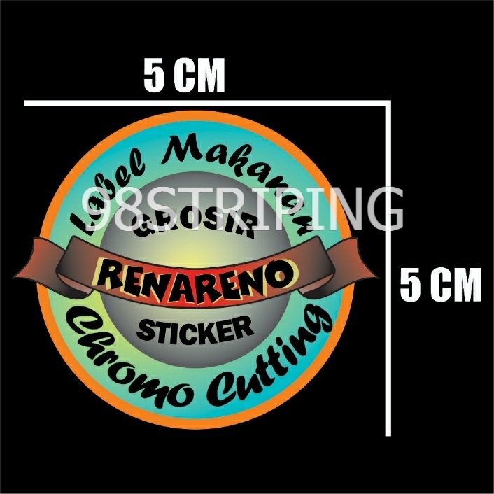 STIKER LABEL BRAND MAKANAN LOGO CUTTING TINGGAL TEMPEL DESIGN BEBAS