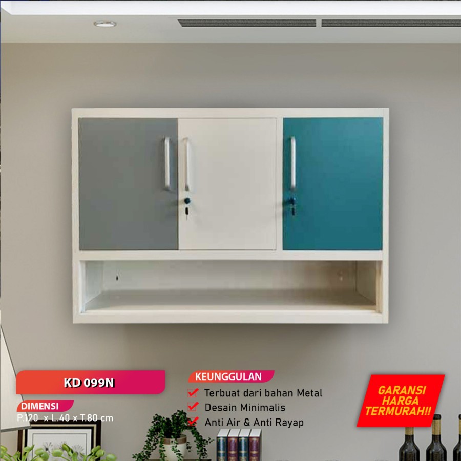 Jual Kitchen Set Lemari Dapur Besi 3 Pintu Gantung Kunci Indonesia Shopee Indonesia