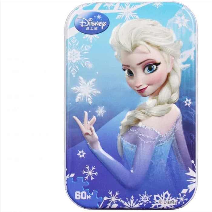 DISNEY can puzzle 60pcs frozen mermaid snow white winnie pooh rapunzel