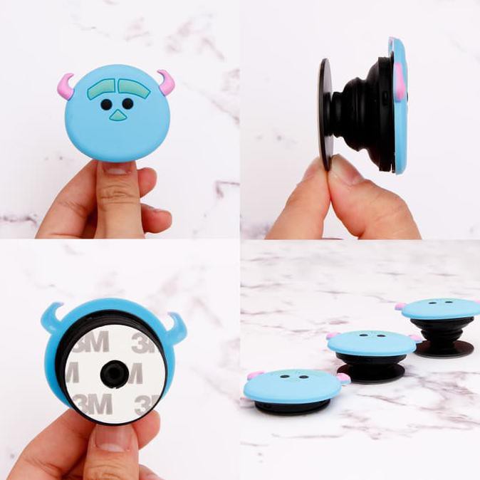 Pop Socket 3D karakter lucu Sandaran Handphone Mobile Phone Lilitan earphone rapi RANDOM air