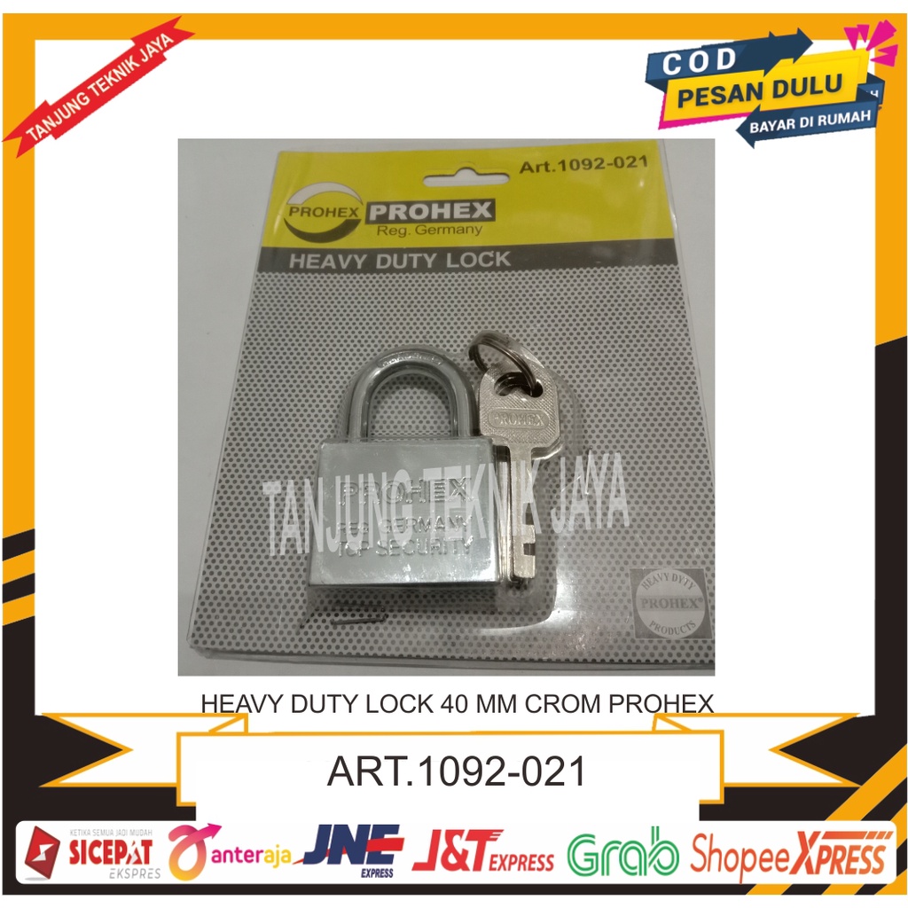 GEMBOK CROM PROHEX 40 MM PROHEX / HEAVY DUTY LOCK 40 MM PROHEX