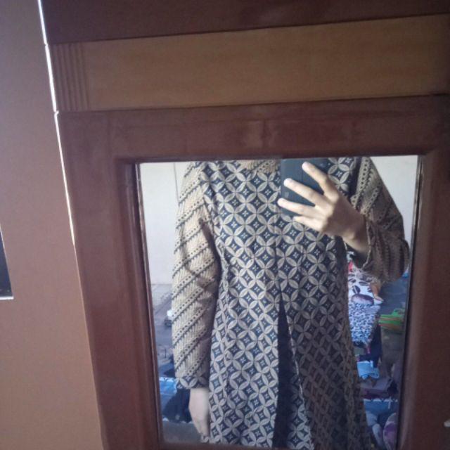 Atasan Dress Batik Wanita Sogan Kawung Dsc04934