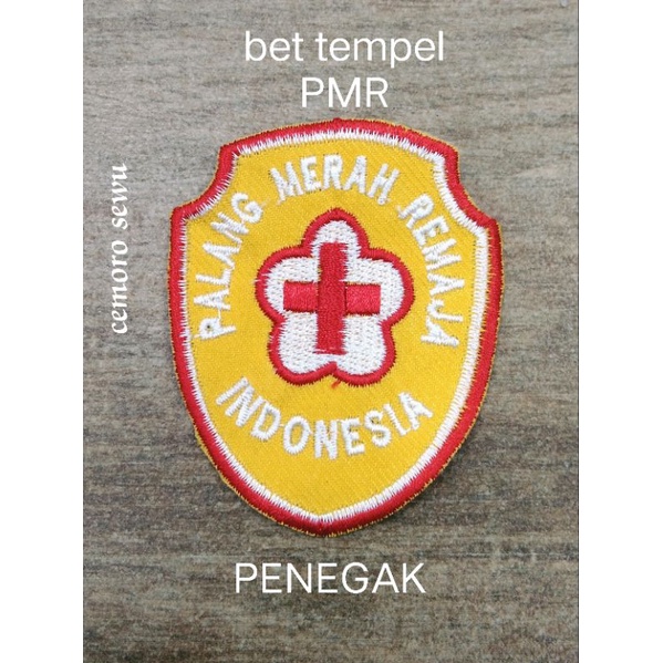 bet emblem tempel PMR penegak emblem bordir palang merah remaja