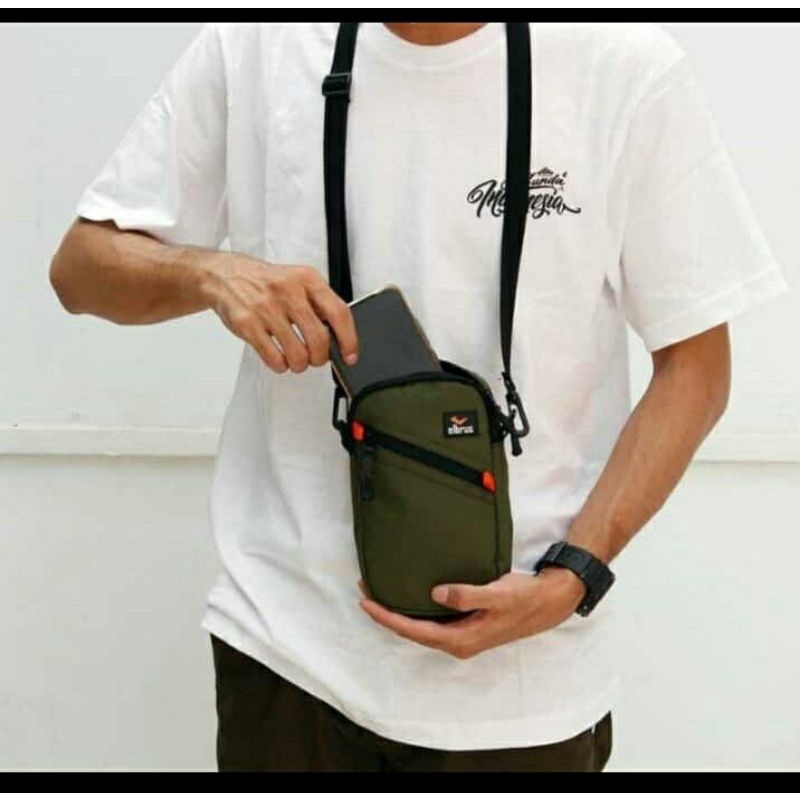 tas selampang pria kecil/tas hp pria /tas mini selempang hp