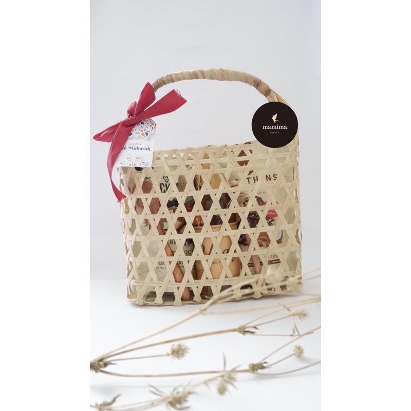 TAS BAMBU KERANJANG BAMBU TAS HAMPERS KOTAK BAMBU