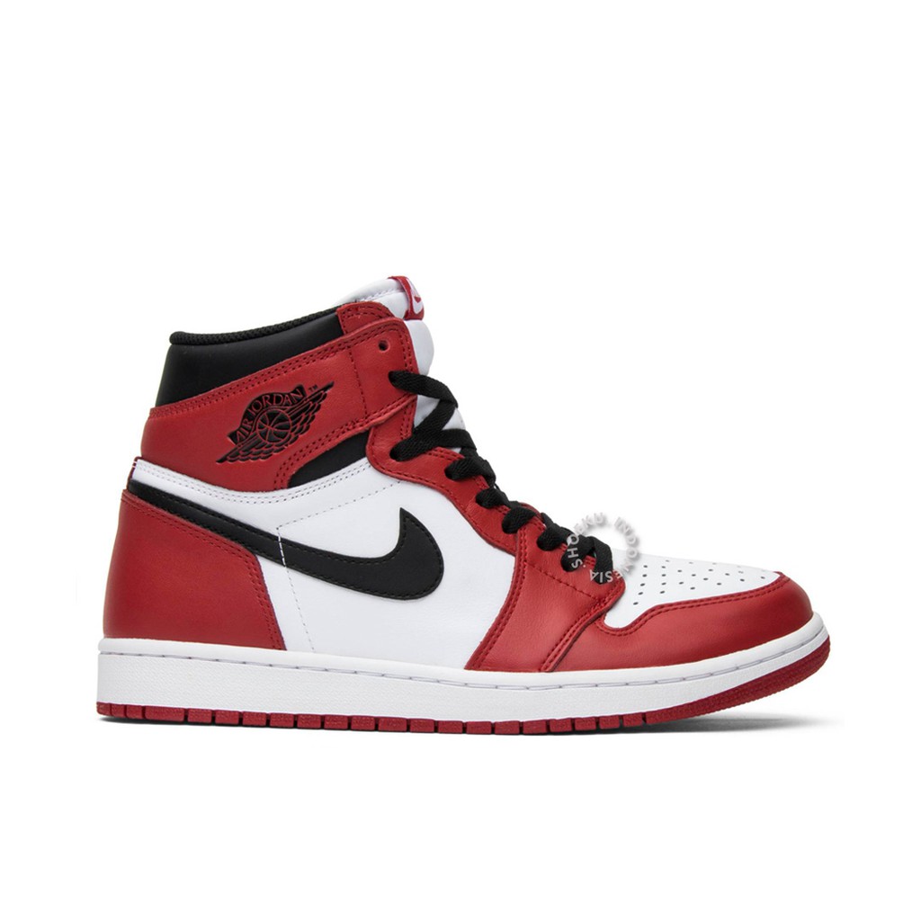nike red white black air jordan 1 shoes