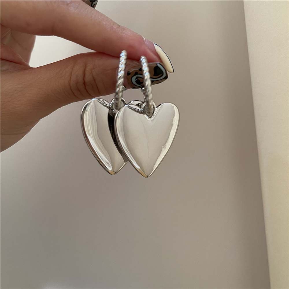 Needway  European and American Dangle Earrings Trend Fashion Jewelry Love Earrings Women Heart-shaped Personality Temperament Two Wear Girls Metal/Multicolor