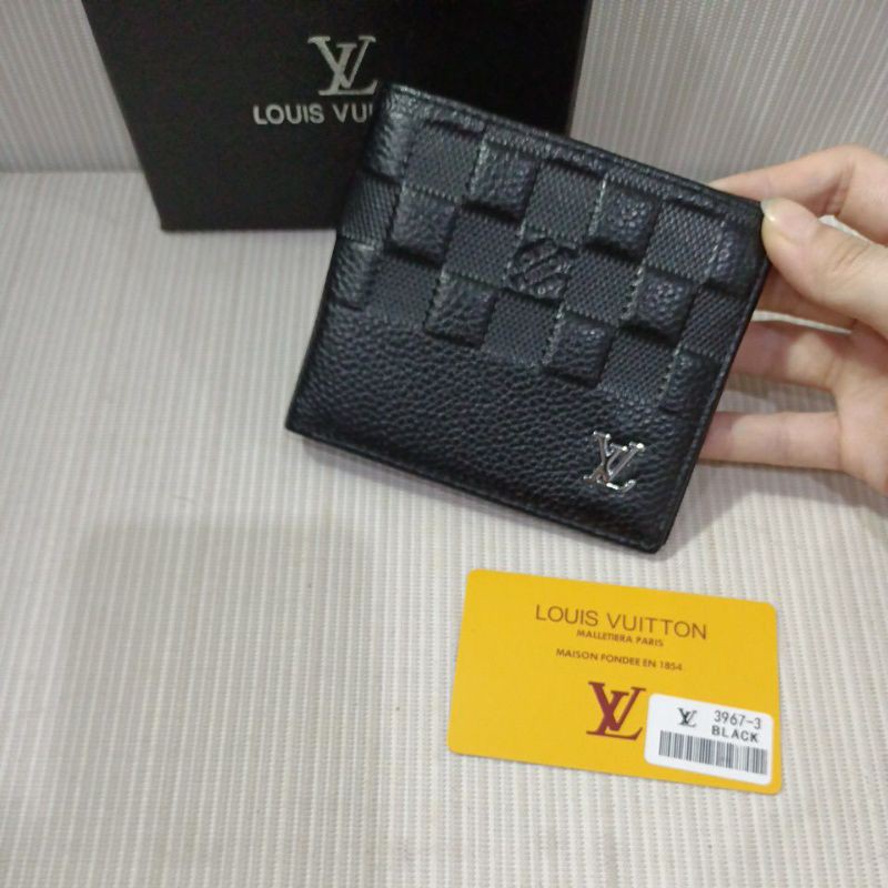 Dompet pria L'V mono/damier kulit asli