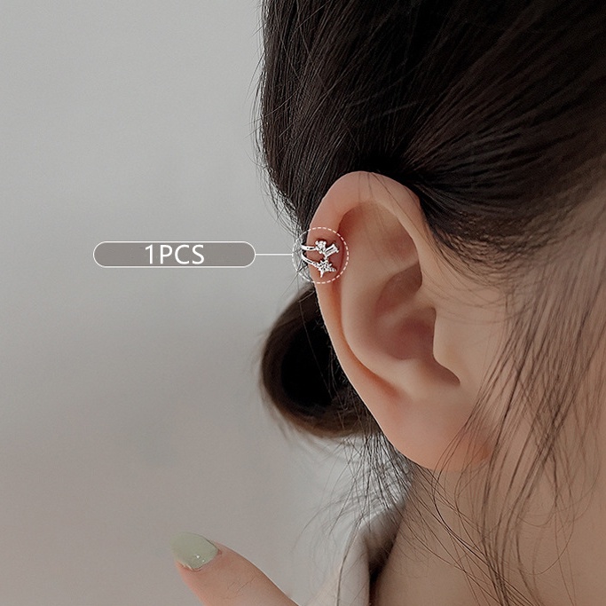 Candy Jewelry 1 Pcs Fashion Copper Clip Earrings Zircon Earring Silver Plated Ear Clips for Women 40 Designs