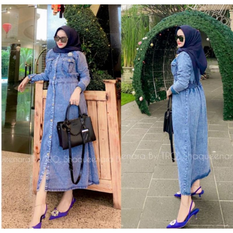 MIDI DRESS JEANS SHAQUEENARA ORIGINAL BY TRQ