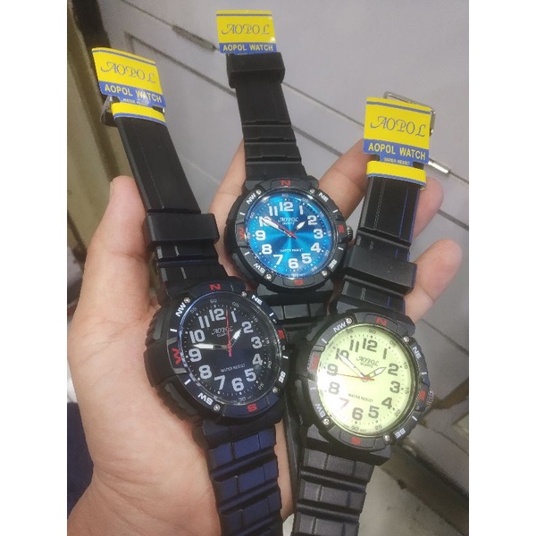 jam tangan sport cowok aopol original waterresistant/jam tangan sport cowok/waterresistant