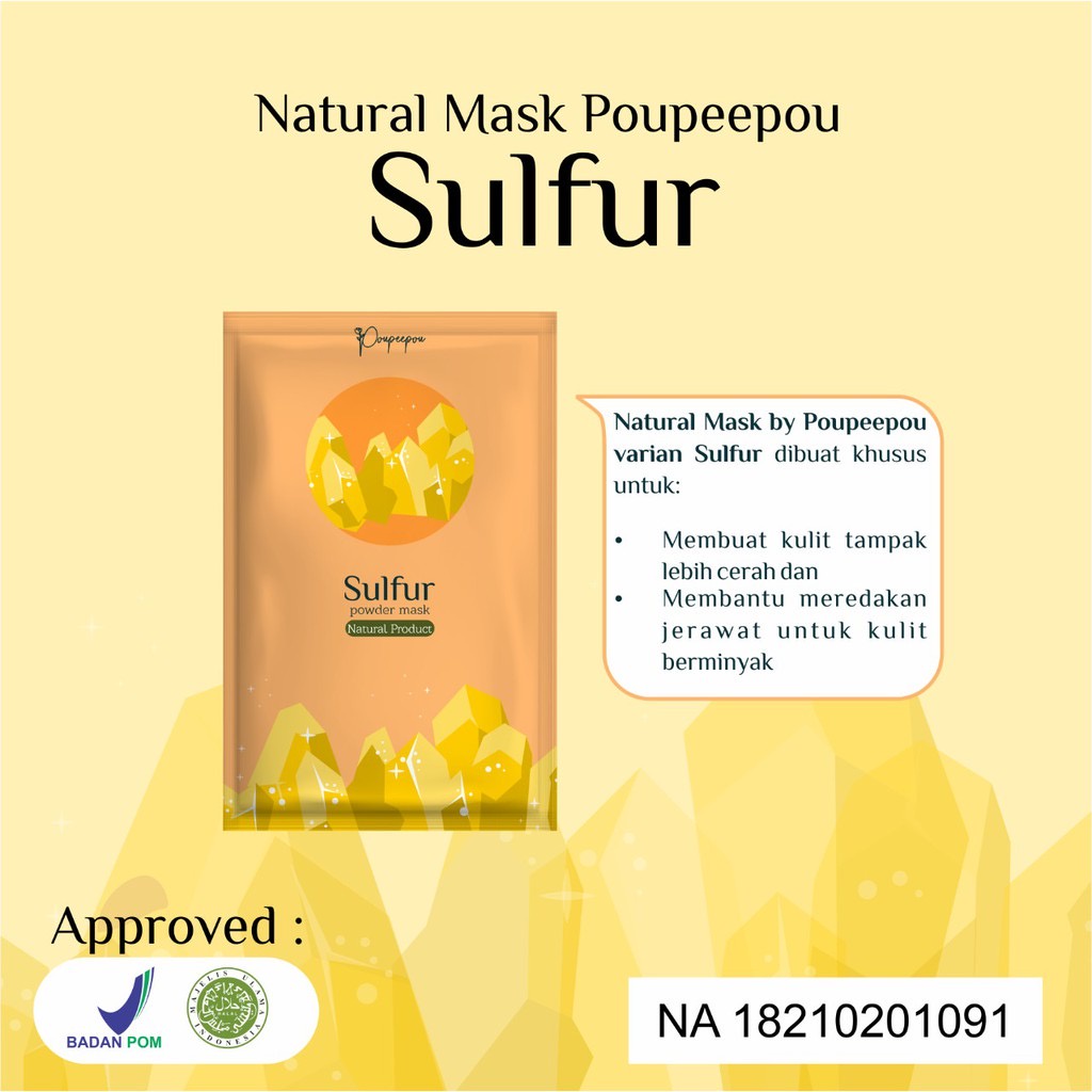 [BPOM] Masker Organik Poupeepou | Poupeepou Mask | Masker Poupeepou 25gr