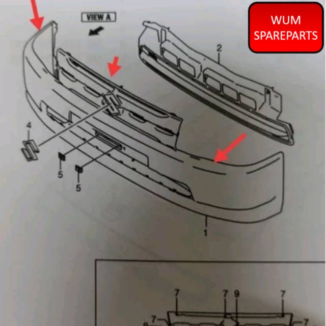 Bumper depan New Carry 2019 Original