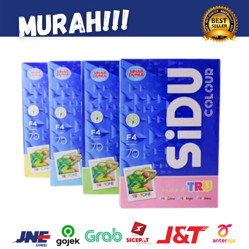 

Kertas HVS F4 70gram Sinar Dunia Warna 1 Rim