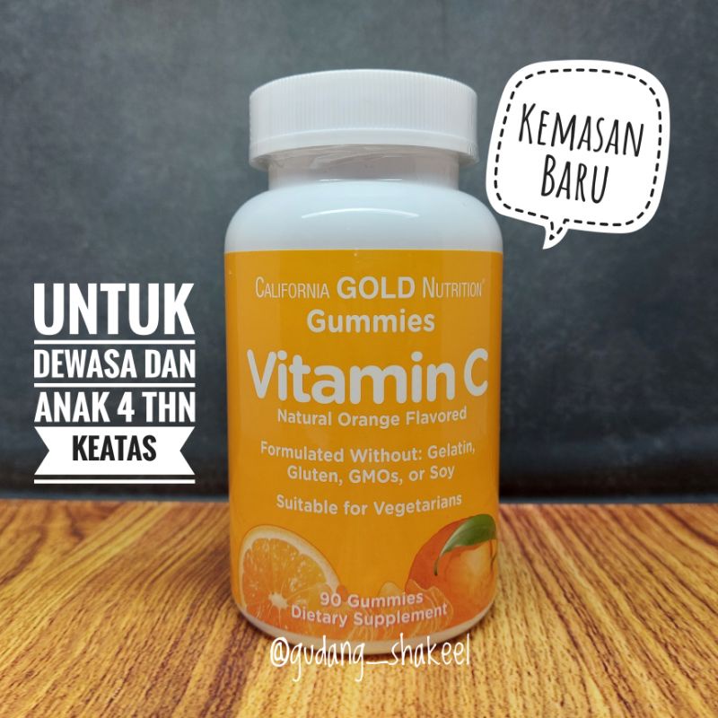 California CGN Gummies Vitamin C Orange Flavor 90 Gummies