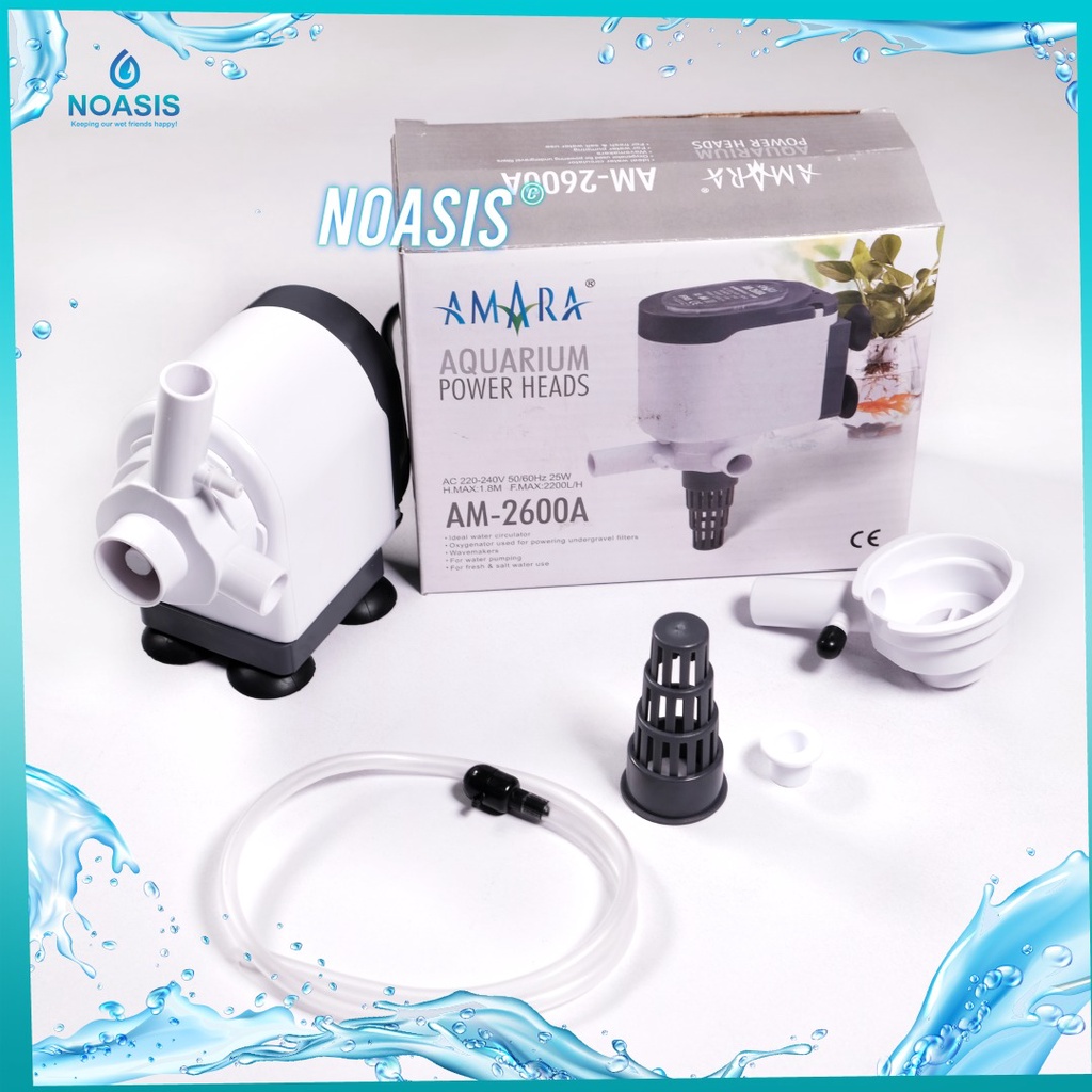 NOASIS POWER HEAD AQUARIUM AMARA AM 2600 A AM - 2600 A POMPA AIR CELUP WATT RENDAH LOW WATT