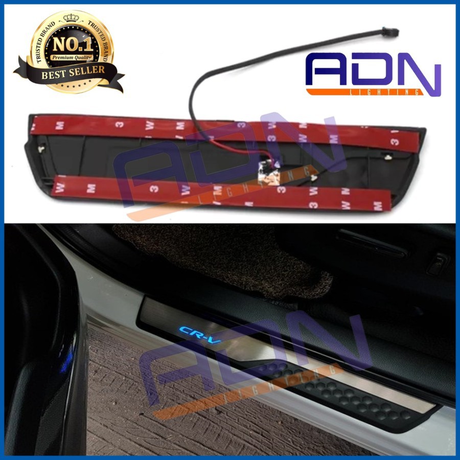 SILLPLATE SILL PLATE SAMPING HONDA CRV Nyala LAMPU BIRU LED ADN