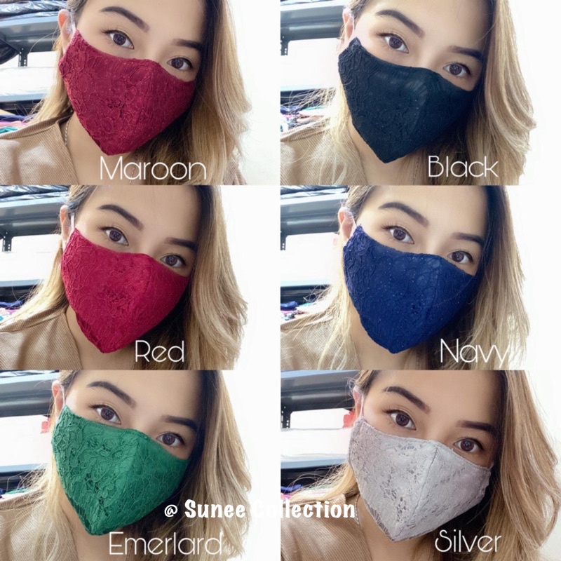 Masker Kain Brokat 3 ply