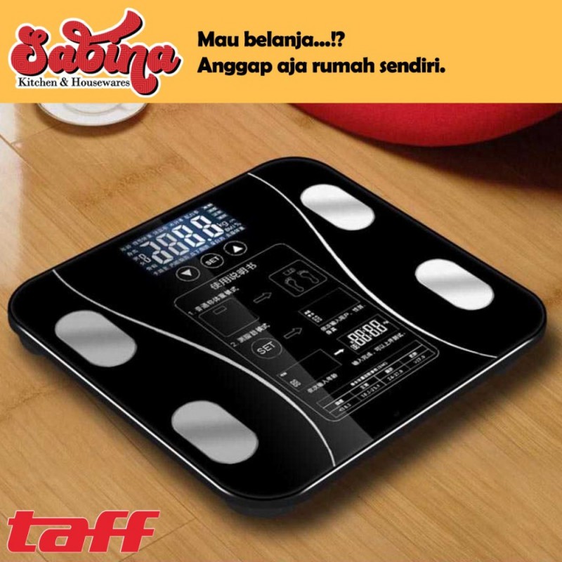 Taffware Digipounds Timbangan Badan Health Scale 180KG Rechargeable