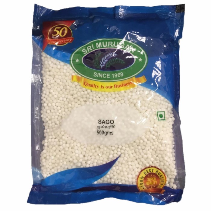 

978Eq010W Srimurugan Sago 500Gm WQ2