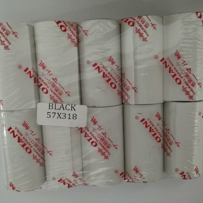 

kertas- kertas thermal roll 57x30,coreless merk otani harga perdus - hitam -kertas.