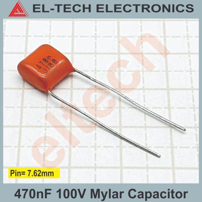 470nF 470 nF KpF Nano Farad Mylar Milar Capacitor Kapasitor elt3ch