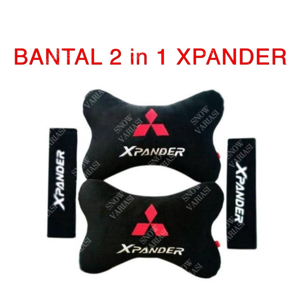 Bantal 2 in 1 Senderan Leher Mobil Xpander Cross Car Set