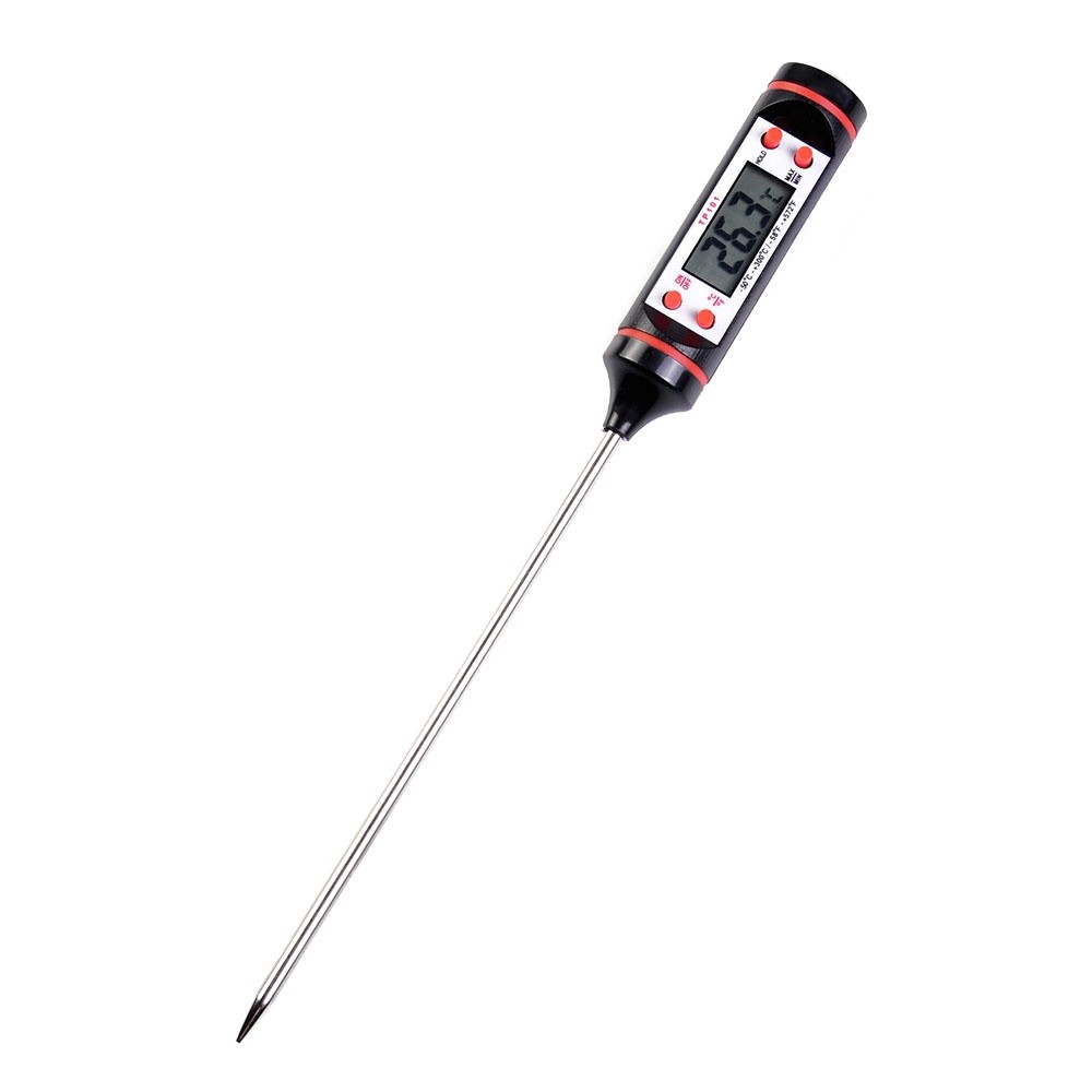 1pc Termometer Digital LCD Bahan Stainless Steel Untuk Memasak Barbecue