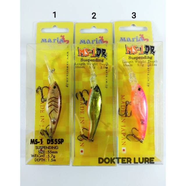 LURE MINNOW MARIA MS1 Suspending 5.7gr Umpan Mancing