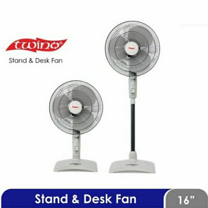 STANDFAN STAND FAN KIPAS ANGIN BERDIRI COSMOS TWINO 16-SN 2IN1 STAND FAN + DESK FAN 16INCH