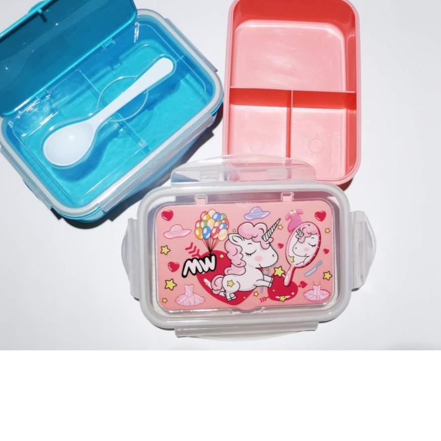 ☃ (ABS) KOTAK MAKAN ANAK 1 SET BOTOL MINUM DAN KOTAK MAKAN FOOD GRADE ➱