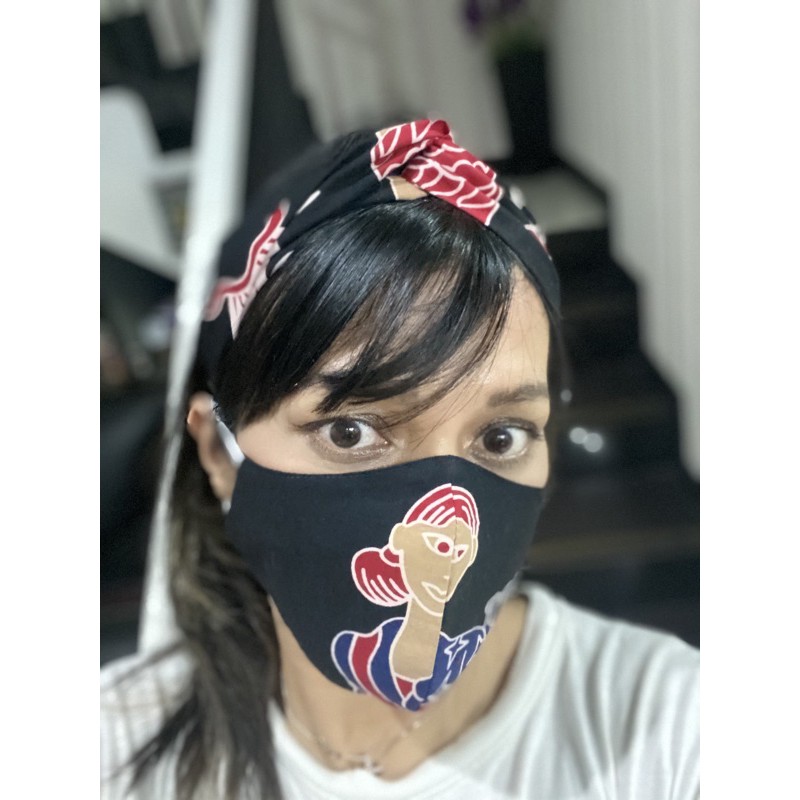 Bandana Set & Masker Batik Mbok Jamu 2Lapis